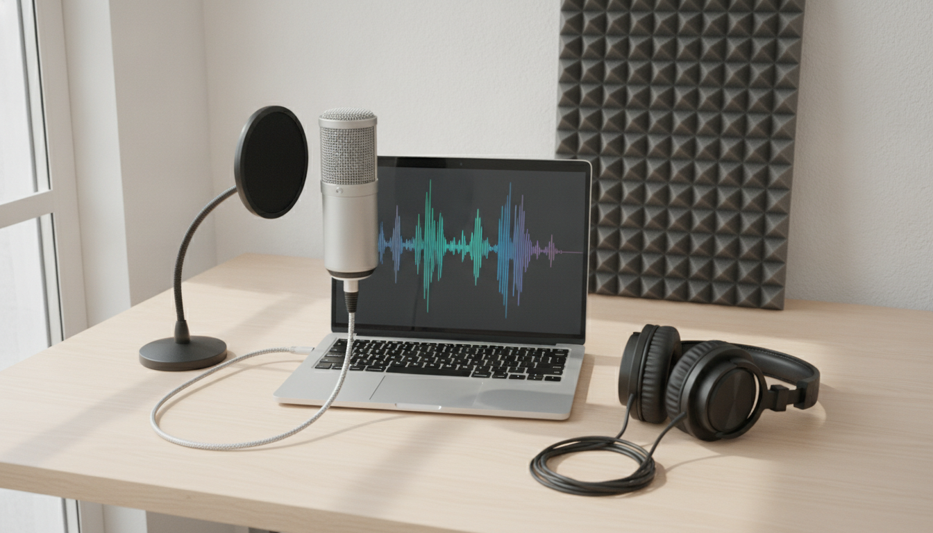 Guia de microfone USB para podcast iniciante em 2026 - O próximo passo depois de escolher o microfone
